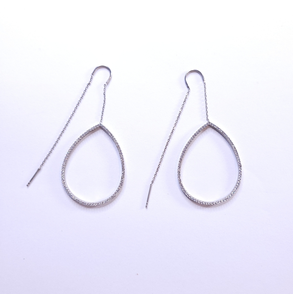 Sterling Silver 925 Threaded Earrings